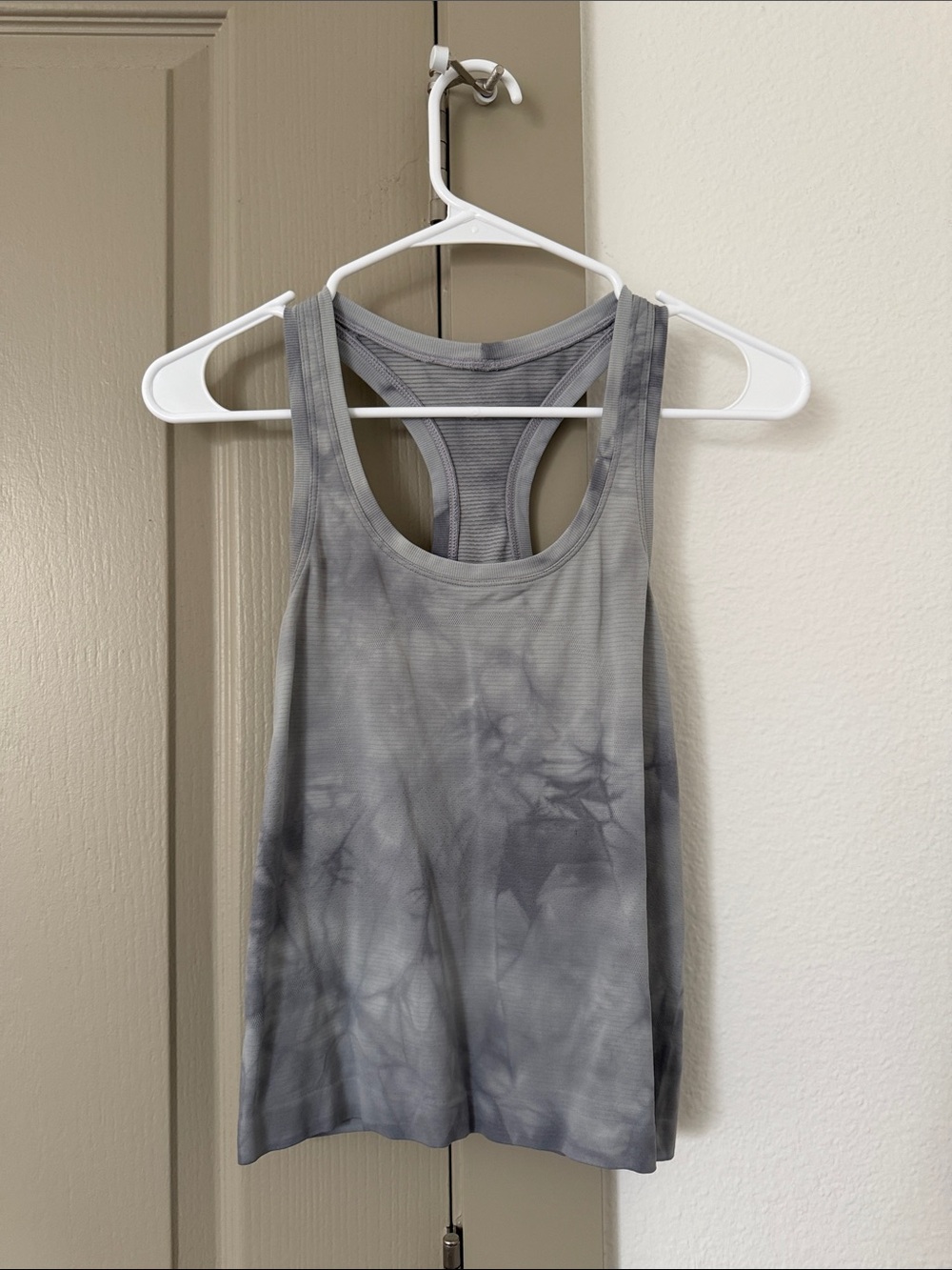 Women's Gray Tie-Dye Racerback Tank Top